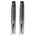 thumbnail image 1 of 16-Inch Bohemian Style Bead Clip-In Braids Style C, 2-Pack Synthetic Hair Extension Pieces with Colorful Beads for Festival Hair Decor, 1 of 6