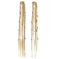 thumbnail image 1 of 16-Inch Bohemian Style Beaded Clip-In Hair Braids, Set of 2 Synthetic Dreadlock Extensions with Daily Wear Beads and Charms, Style A, 1 of 6