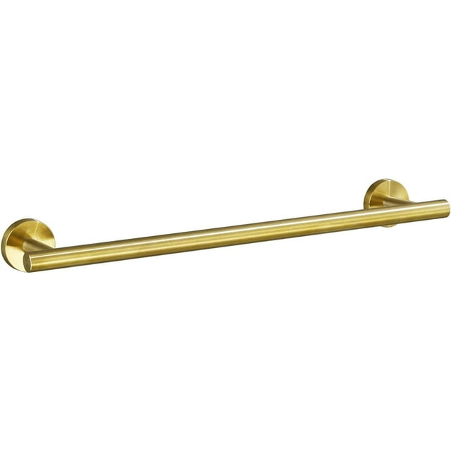 16Inch Brushed Gold Towel Bar for Bathroom, Total Length 18Inch Bath