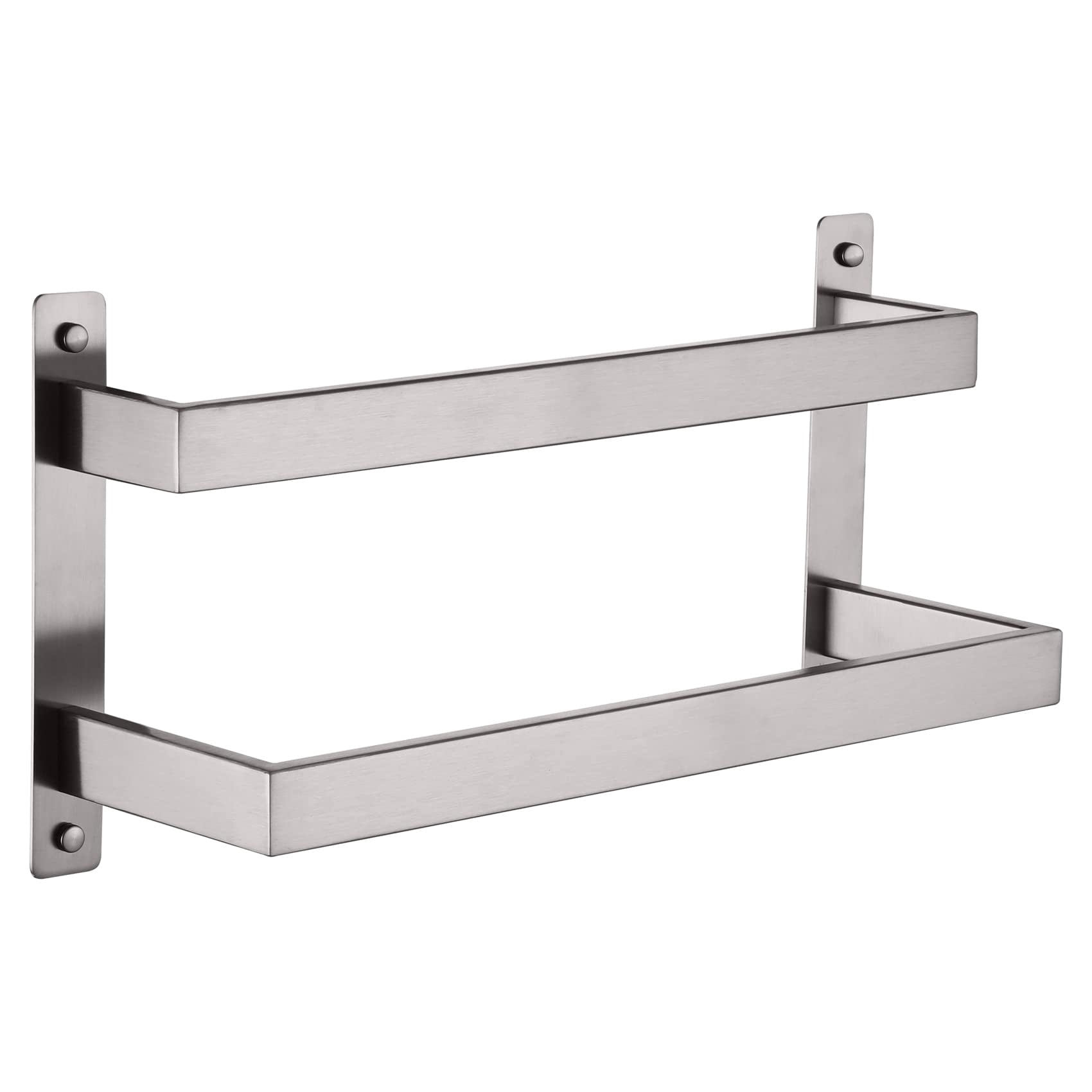 16-Inch Brushed Nickel 2-Tier Wall Mounted Ladder Rail Hand Towel Bar ...