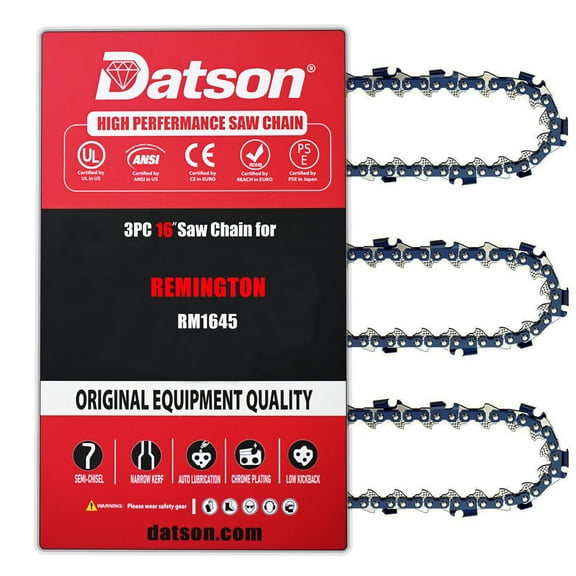 16 Inch Chainsaw Chain 3/8" LP Pitch .050" Gauge 56 Drive Links Fits REMINGTON Limb N Trim, Mighty Mite 100-500, Mighty Mite Weekender, Outdoorsman II, RM1215, RM1415A, RM1415U, RM1425 (3 Chains)