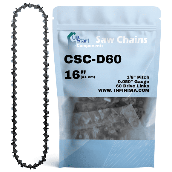 16-Inch Chainsaw Chain Replacement for Partner R-17 - D60 (16", 3/8", .050", 60 Drive Links)