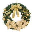 thumbnail image 1 of 16 Inch Christmas Wreath with Balls Bow Ornaments Christmas Wreath Flower Wreath Aureate, 1 of 7