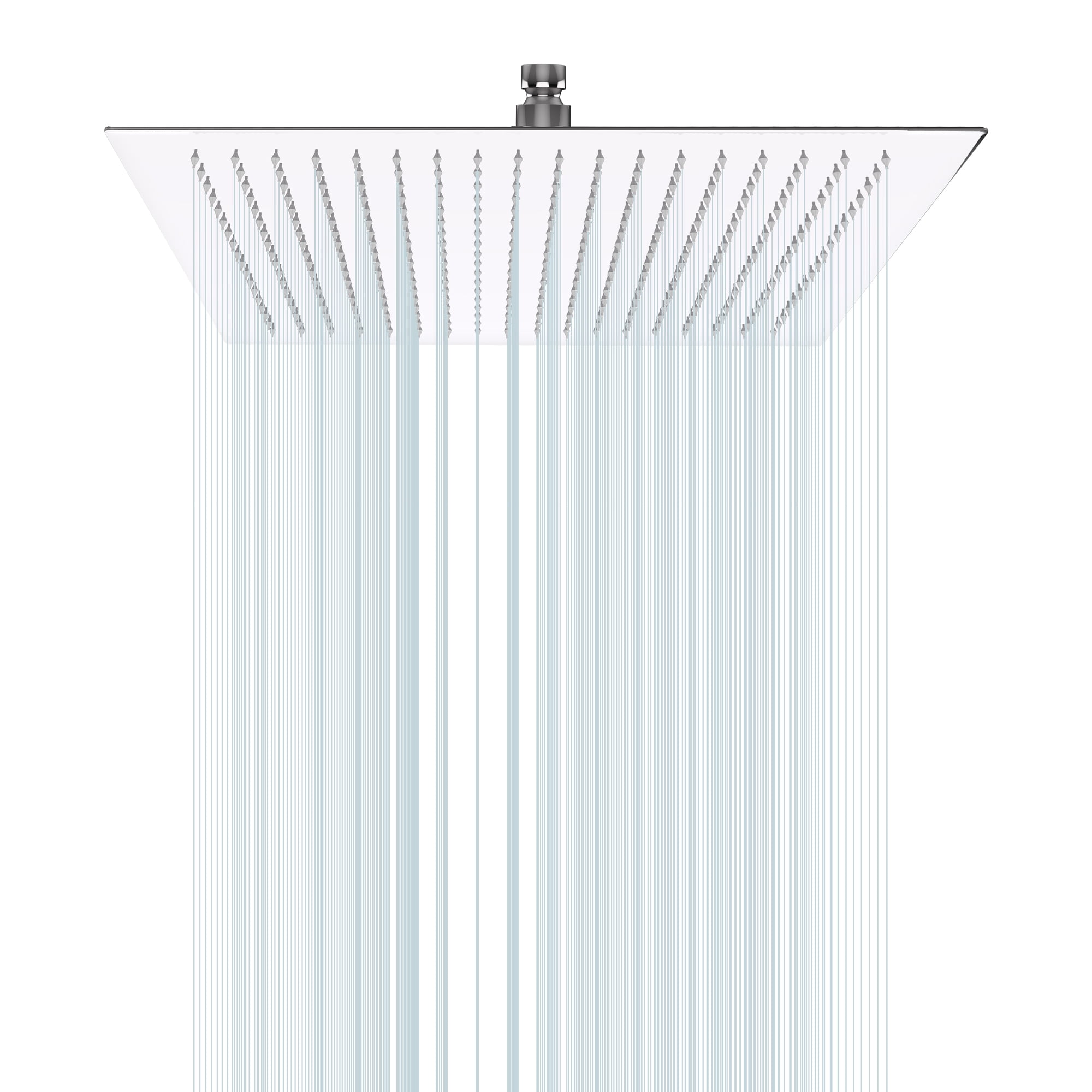 Bathroom Mirror 16 Inch Chrome Rain Shower Head, Square Ultra Thin 304 Stainless Steel High Pressure Shower Head,Bathroom Cabinet