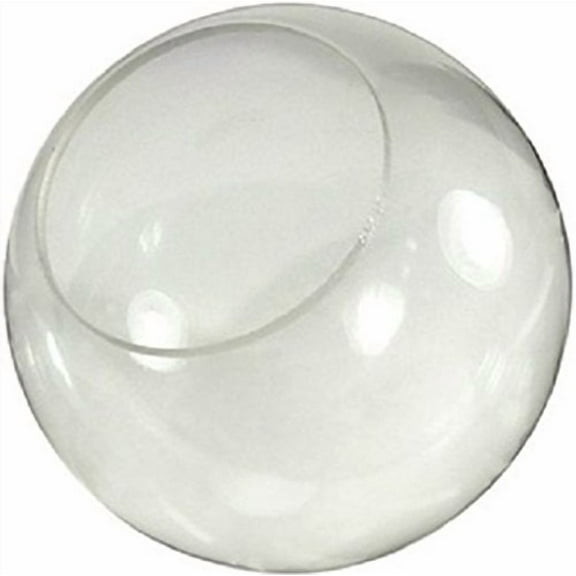 16 Inch Clear Acrylic Lamp Post Globe with 5.25 Inch Neckless Opening