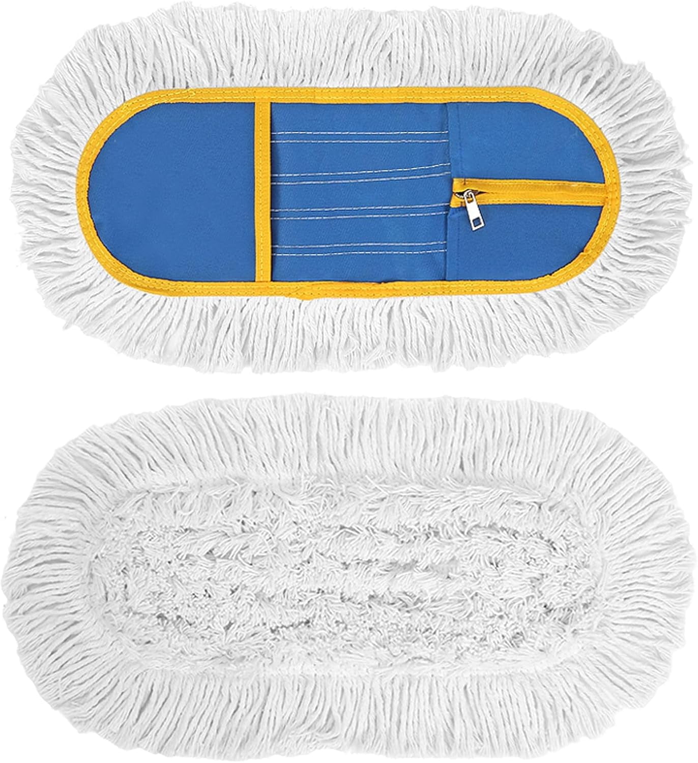 16 Inch Commercial Dust Mop Replacement Heads, 2 Pack Heavy Duty ...