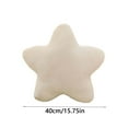 thumbnail image 1 of 16-Inch Cream Star Pattern Throw Pillow, Medium Soft Skin-Friendly Fleece Cotton Blend Decorative Cushion, Versatile for Sofa Support or Living Room Accent, Charming Decor Item, 1 of 4