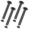 thumbnail image 1 of 16 Inch Desk Legs - Adjustable Steel Table Legs (Set of 4) - 1200 lbs Capacity - Heavy Duty Furniture Legs for DIY Tables, Black, 1 of 6