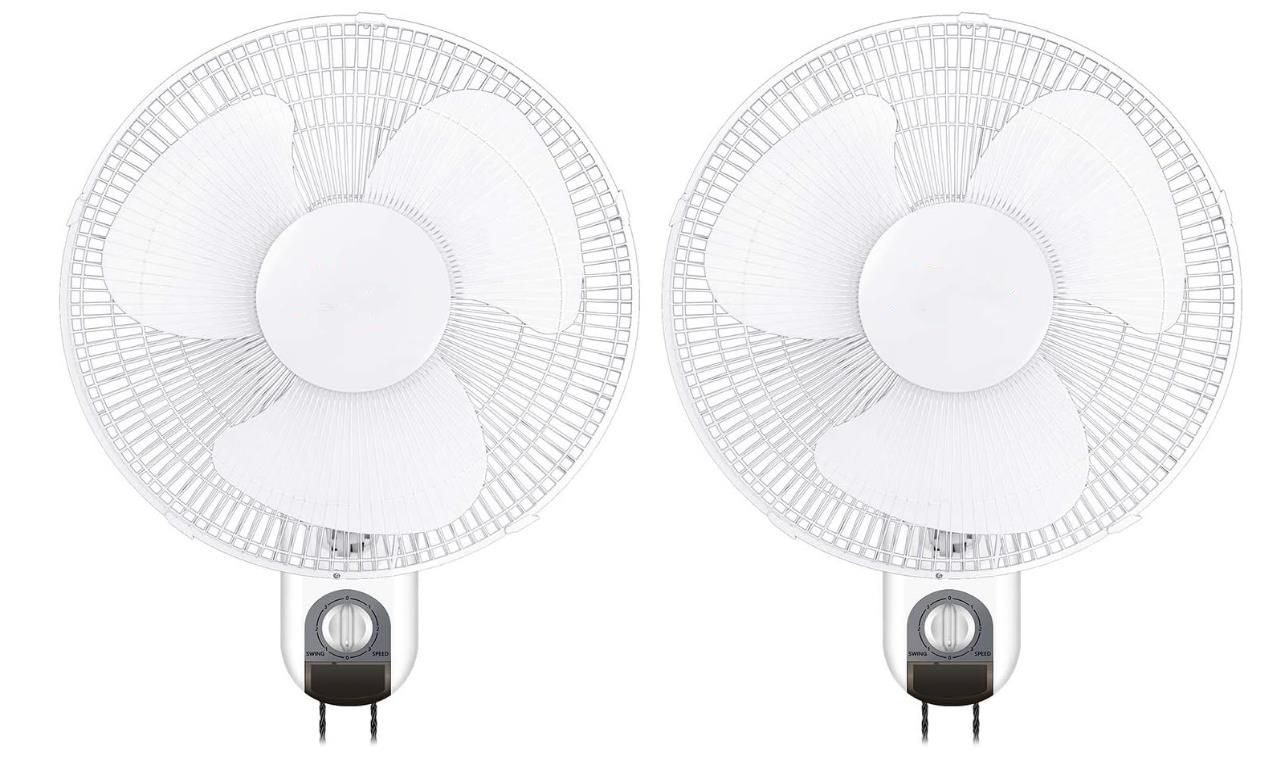 16 Inch Digital Household Wall Mount Fans, Adjustable Tilt, 90 Degree