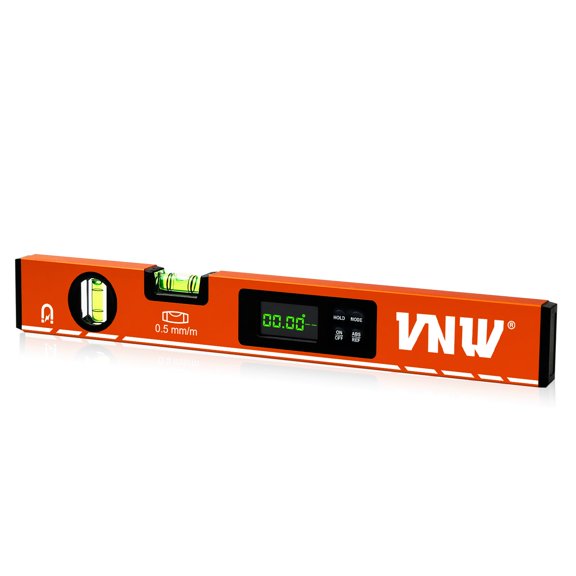 16 Inch Digital Level with LCD Display Light Up Bubbles Magnetic Torpedo Level 0-90 & 0-180 Range