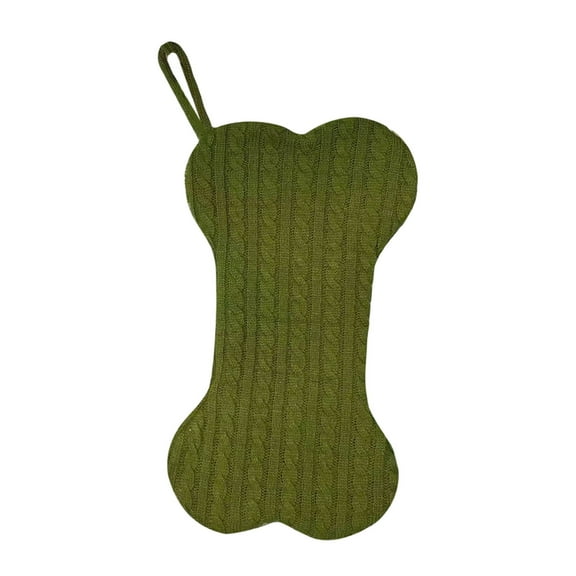 16 Inch Dog Christmas Stocking Knit Bone Shape Pet Stocking for Dogs Cats, Large Pet Stockings Hanging Fireplace Holiday Decor for Pets, 1PC