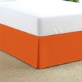 thumbnail image 1 of 16-Inch Drop RV King Size 72" x 80" Orange Solid Bed Skirt Split Corner Pleated Style Easy Fit Easy Care 100% Egyptian Cotton 500 Thread Count, 1 of 6