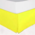 thumbnail image 1 of 16-Inch Drop Twin Size 39" x 75" Yellow Solid Bed Skirt Split Corner Pleated Style Easy Fit Easy Care 100% Egyptian Cotton 500 Thread Count, 1 of 3