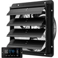 thumbnail image 1 of 16 Inch EC Motor Shutter Exhaust Fan, 6 Inch Large Touchscreen Controller for Temp Humidity and Speed Control, 10-Speed Wall Mount Fan for Attic, Greenhouse, Garage, Chicken Coop Ventilation, 1 of 12