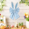thumbnail image 1 of 16 Inch Easter Bunny Ears Bows for Wreaths, Colorful Spring Decorative Wreath Bow for Holiday Tree Topper Decor, Easter Basket DIY Crafts Wall Window Indoor Home Party Supplies (Light Blue), 1 of 8