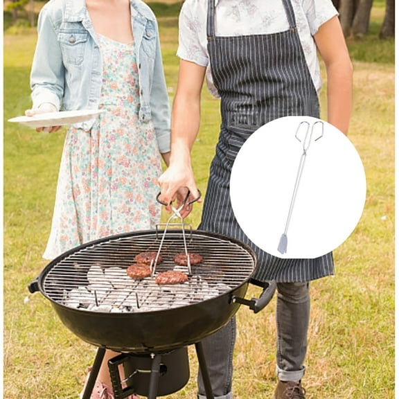 16 Inch Extra Long Stainless Steel Kitchen Scissor Tongs, Non-Slip Comfortable Red Grip, Heat Resistant for BBQ and Cooking