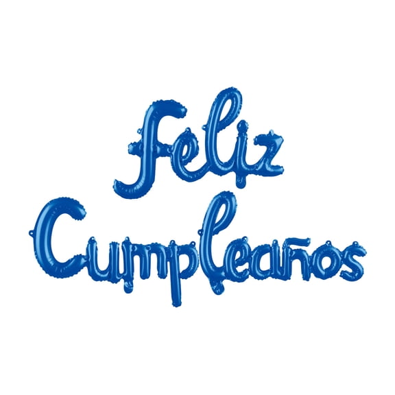 16-Inch Feliz Cumpleaños Spanish Happy Birthday Balloon Backdrop Banner