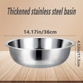 thumbnail image 1 of 16 Inch Footed Stainless Steel Mixing Bowl, Rust-Resistant Large Salad Bowl, Fruit Veg Wash Basin Dish Pan, Easy Clean Durable Father’s Day Kitchen Gift, 1 of 11