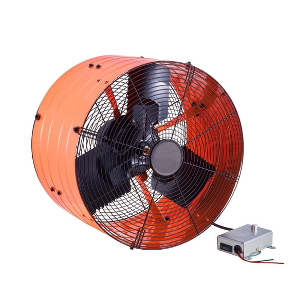 16 Inch Gable Mount Fan 2940 CFM - Attic Exhaust Fan with Adjustable Thermostat, Powerful Ventilation for Attics, Warehouses, Barns