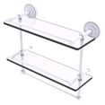 thumbnail image 1 of 16 Inch Gallery Double Glass Shelf with Towel Bar, 1 of 3