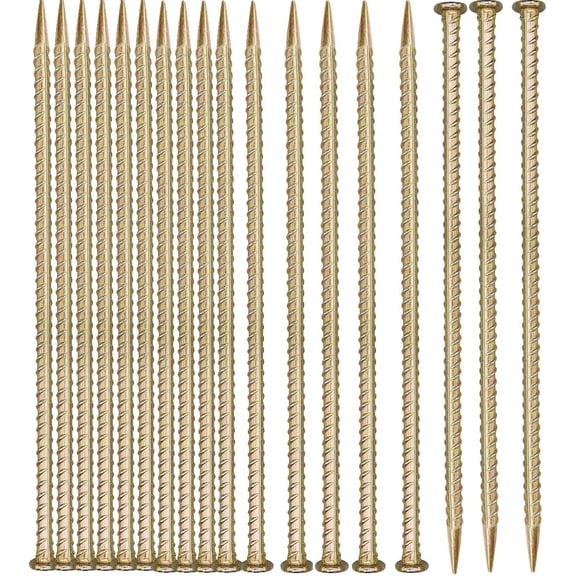 16 Inch Galvanized Steel Rebar Stakes 0.5 Inch Diameter 20 Pack
