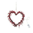 16Inch Garland Day Valentine's With Lights Decorative Heartshaped