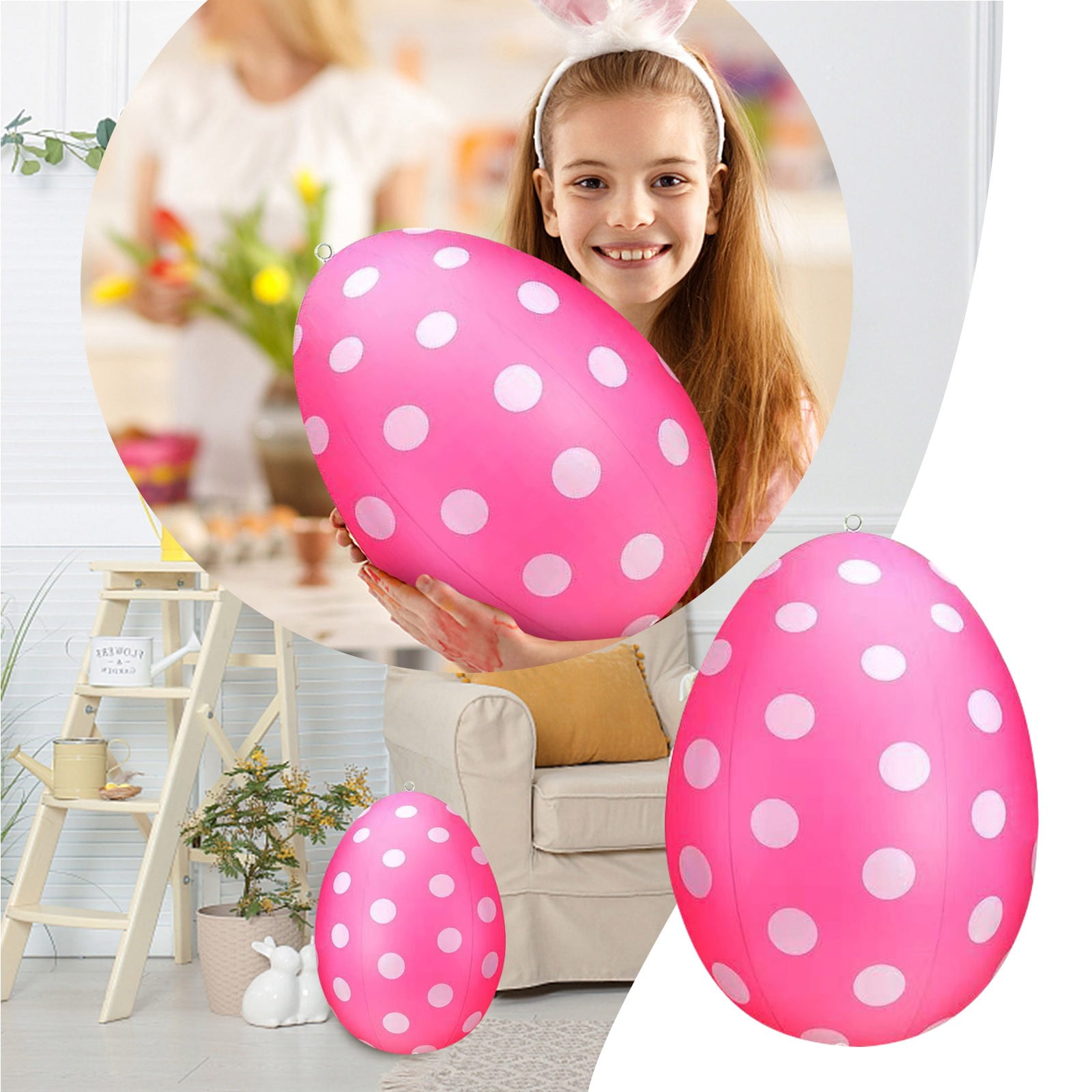 16 Inch Giant Egg Easter PVC Inflatable Ball Outdoor Ornament