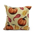 thumbnail image 1 of 16 Inch Gourds Galore Light yellow Fall Print Decorative Throw Pillow, 1 of 2
