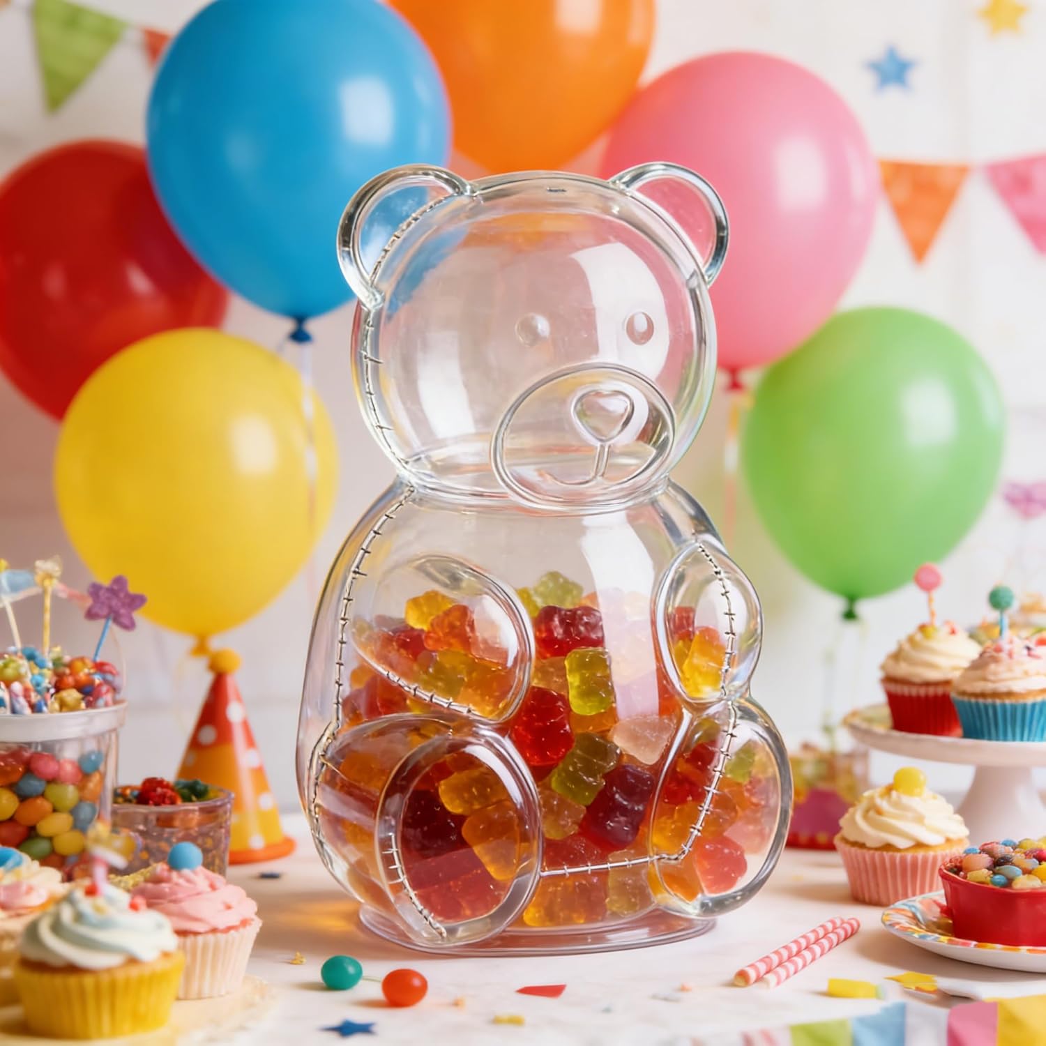 16 Inch Gummy Bear Containers Plastic - Bear Shaped Reusable Gift Box ...