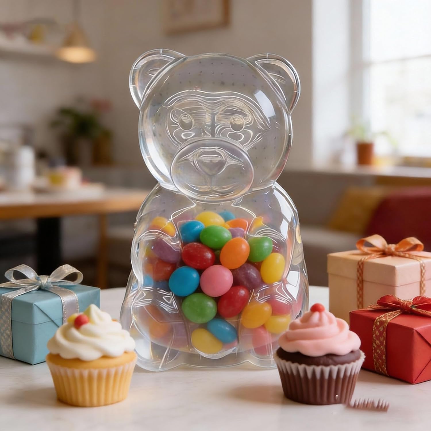 16 Inch Gummy Bear Containers Plastic - Bear Shaped Reusable Gift Box ...