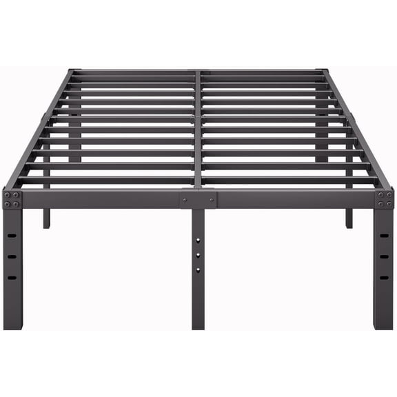 16 Inch High Metal Full Size Bed Frame, Platform Bed Frame Full Size No Box Spring Needed, Easy Assembly, Noise Free, Sturdy, Black