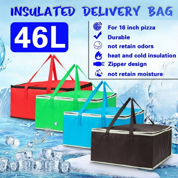 16 Inch Insulated Thermal Pizza Food Pizza Delivery Bag Hot or Cold Food Home