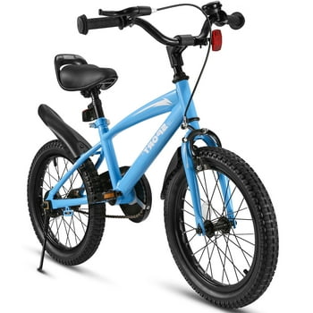16 Inch Kids Bike Girls and Boys Blue Kid Bicycle for Age 4-8 Years Old with Kickstand & Training Wheels
