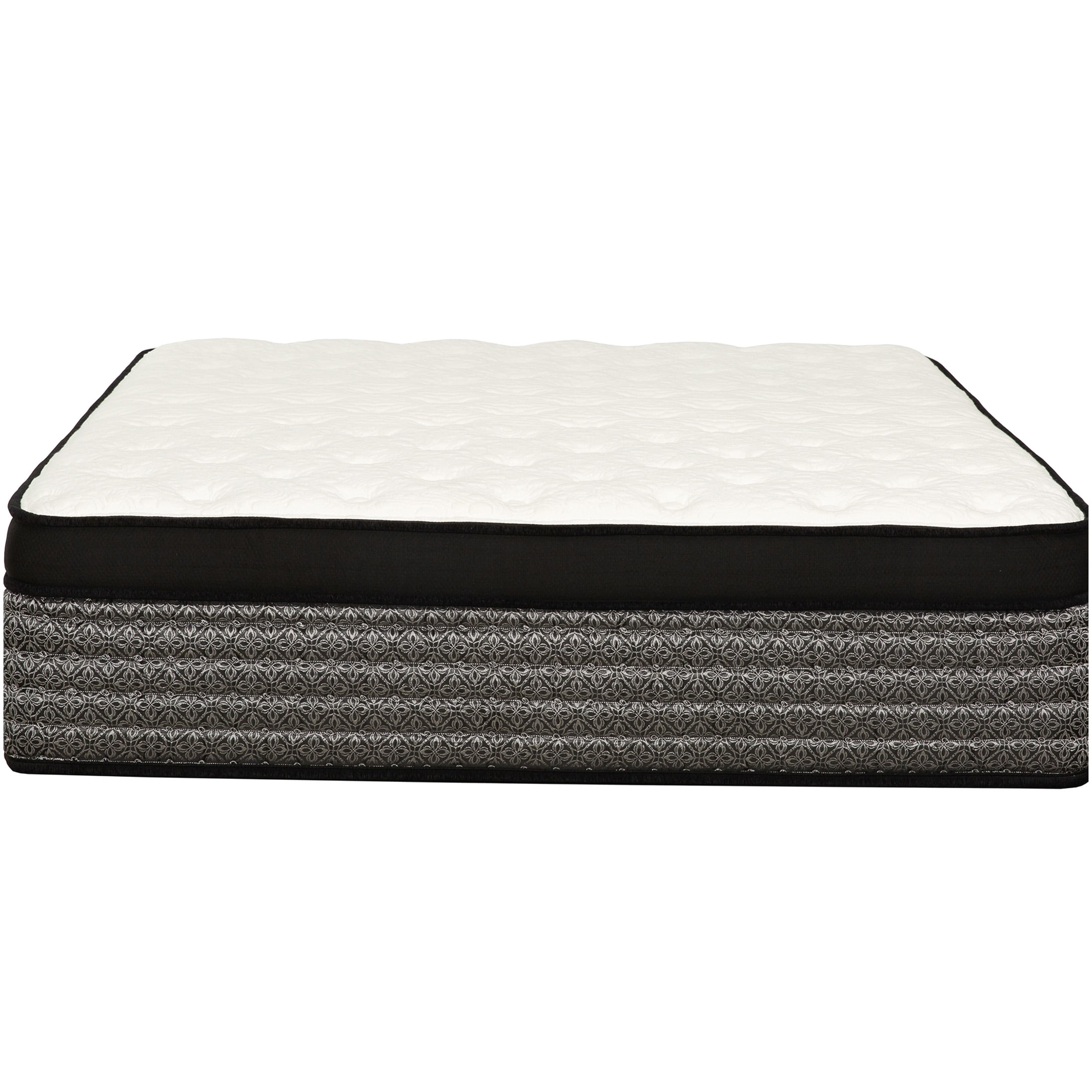 CHAMPFLAG King Size Euro Top Hybrid Mattress, 16 Inch Plush Feel, Cooling Gel Foam & Pocket Springs for Support, Motion Isolation, CertiPUR-US, White