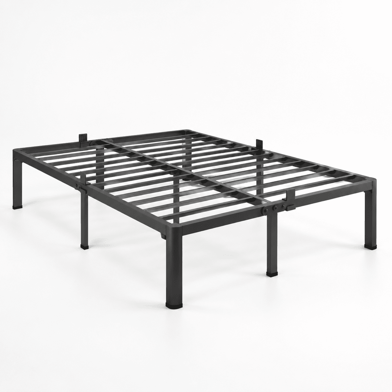 Corner Tech Pattern 16 Inch King Metal Bed Frame with Round Corner Safety Design - Walmart.com