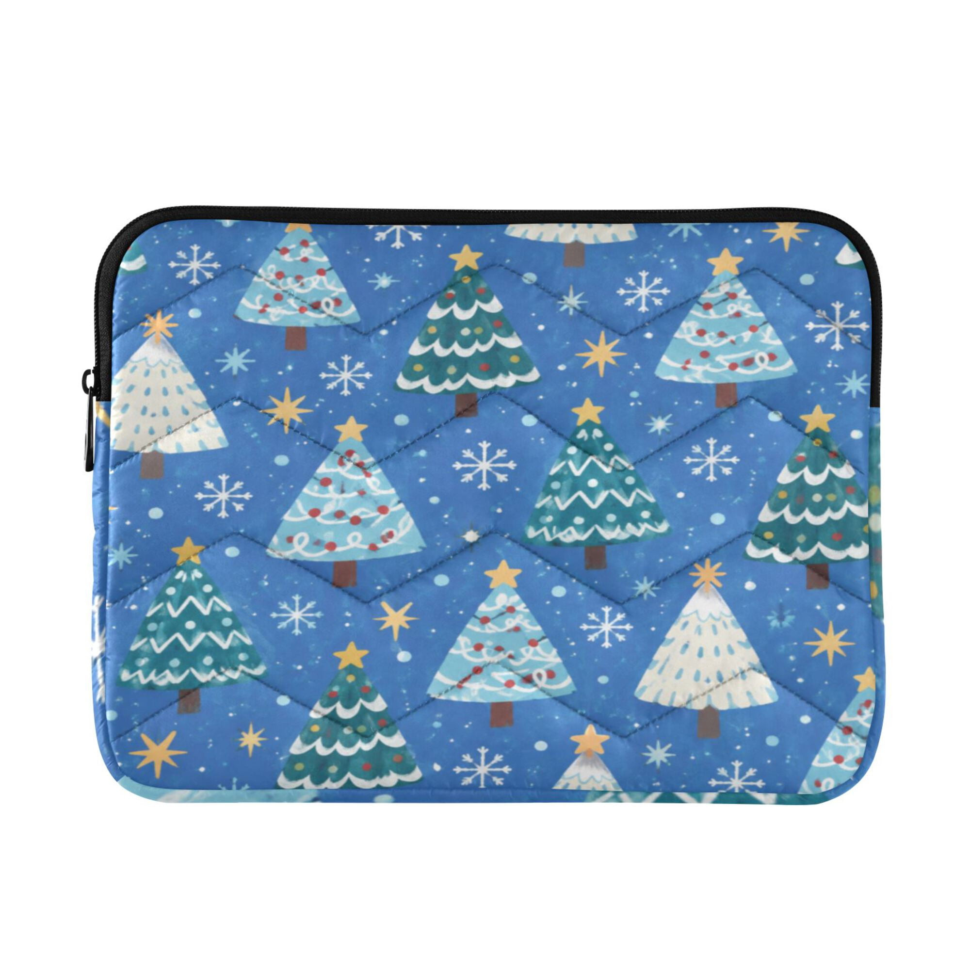 16 Inch Laptop Bag Briefcase Blue Tree Snowflake Pattern Protective ...
