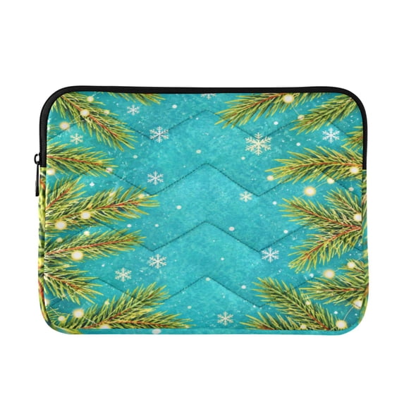 16 Inch Laptop Bag Briefcase Fir Branches Snowflakes Protective ...