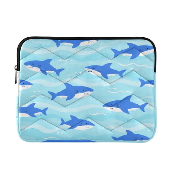 16 Inch Laptop Bag Briefcase Playful Ocean Shark Pattern Protective Computer Sleeve Carrying Case for Work Travel School
