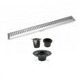 thumbnail image 1 of 16 Inch Linear Shower Drain with 2 Inch ABS Shower Drain Base and Hair Trap Set (6 Designs), SereneDrains, 1 of 15