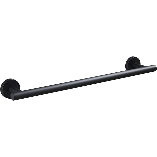 16Inch Matte Black Towel Bar for Bathroom, Total Length 18Inch Bath