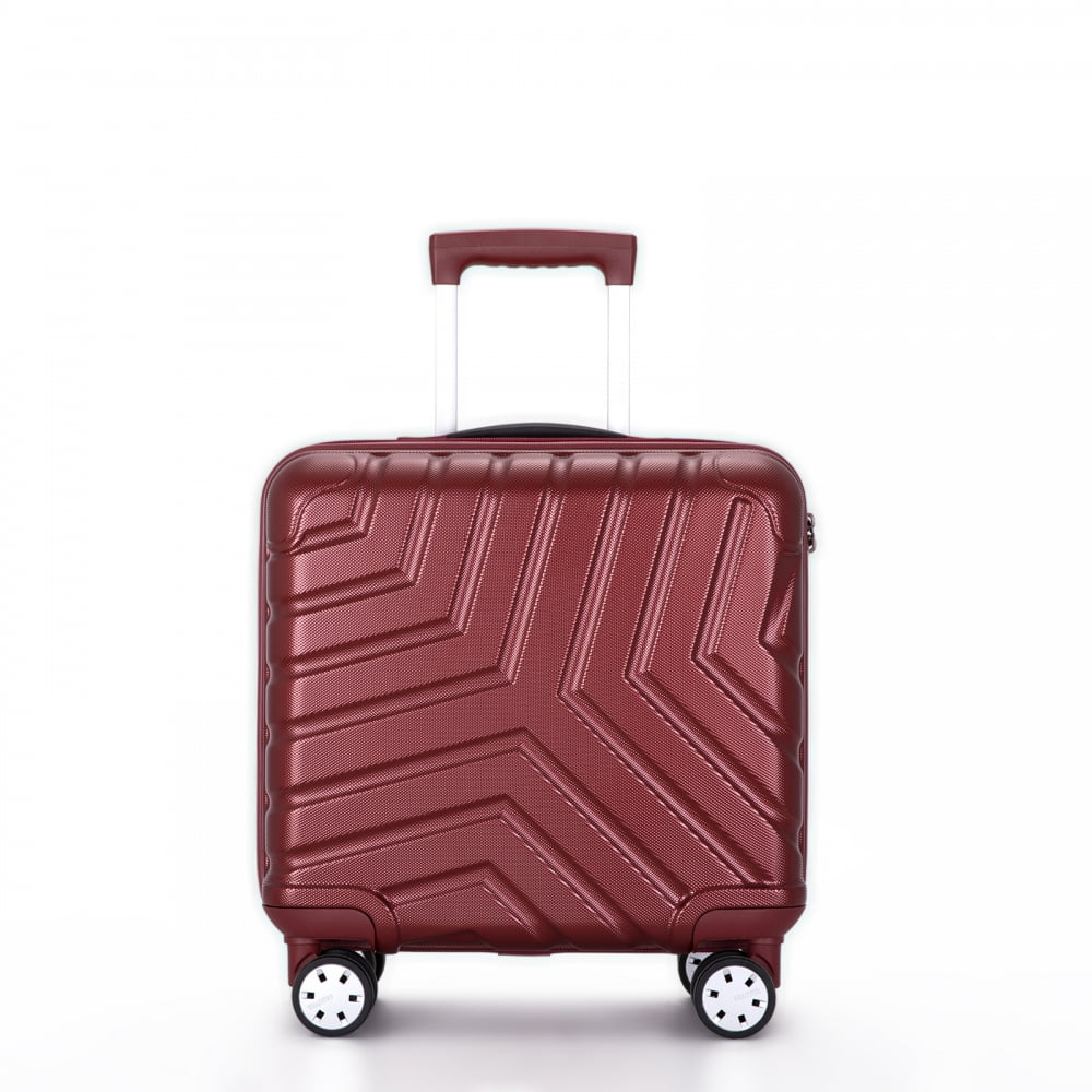 16 Inch Mini Hard Case Luggage Travel Suitcase Computer Case with Silent Wheels and TSA Lock 33L Capacity PC Storage Case with Adjustable Rod for