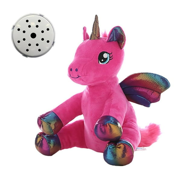 16 Inch Nova the Pink Winged Unicorn Plush toy with Recorder Device soft Unicorn Toy for Kids