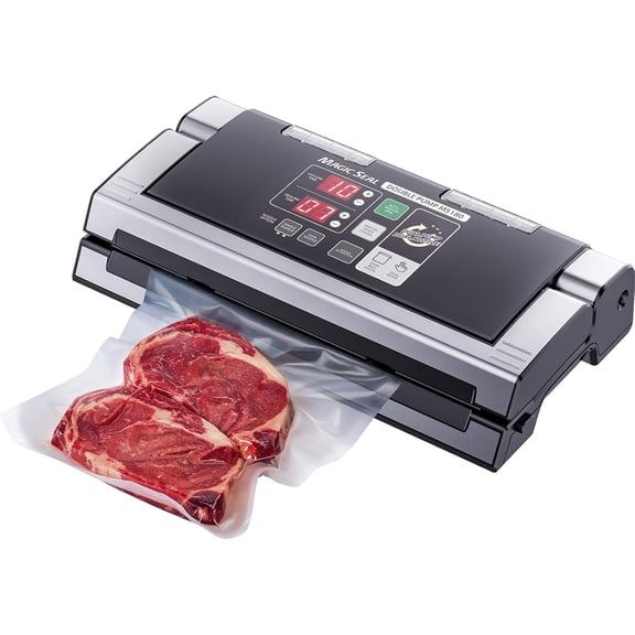 16-Inch Nozzle Vacuum Sealer for Food Storage - Works with Mylar & Smooth/Non-Textured Bags, No Textured Bags Needed, 250W, 8mm Extra-Wide Seal - MS180