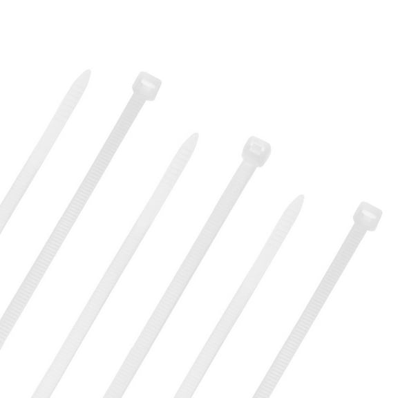 16-Inch Nylon Cable Ties, White, 120 lbs, 100 Pack