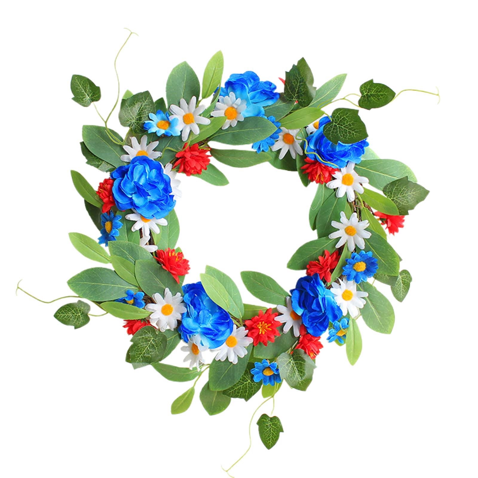 16 Inch Patriotic Wreaths for Front Door, 4th of July Wreaths for Front ...