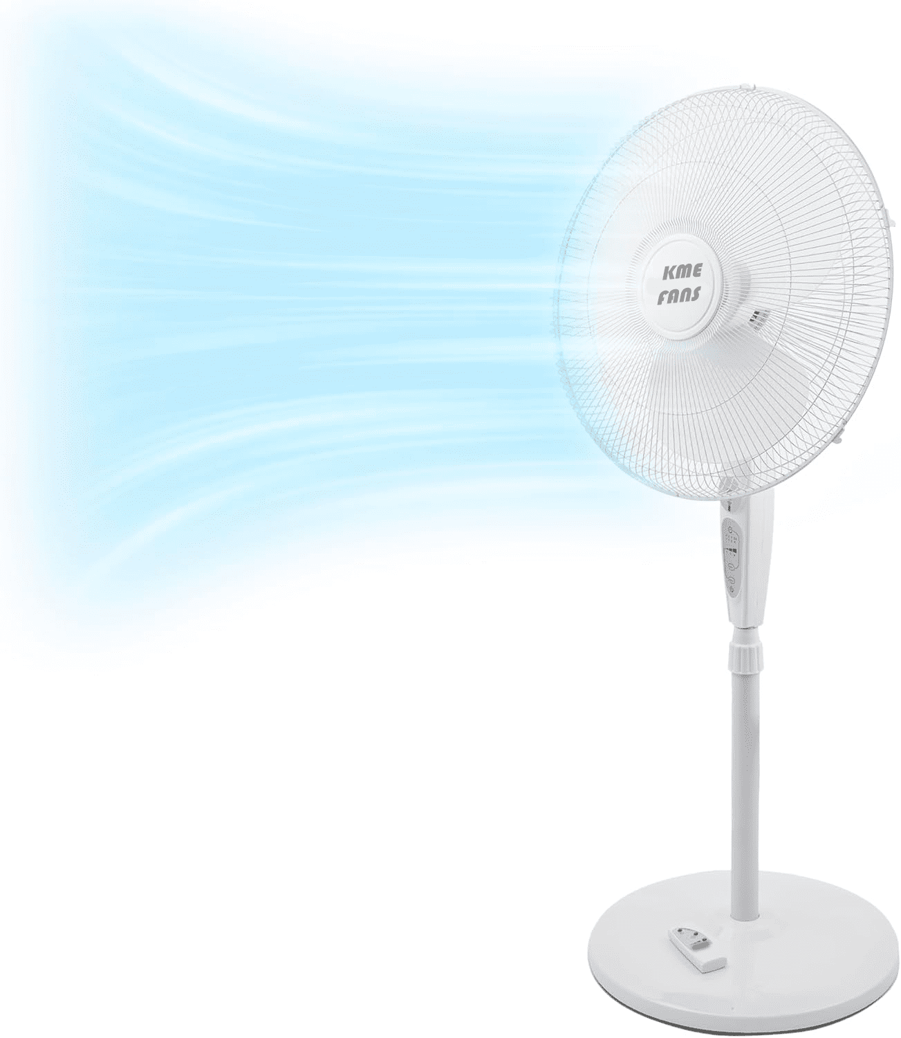16-Inch Pedestal Fan – Quiet Oscillating Stand Fan with 3 Speeds to acheive  comfort zone, Adjustable Height and Tilt, 90° Air Circulation for Bedroom,  ..., image size:1303x1500