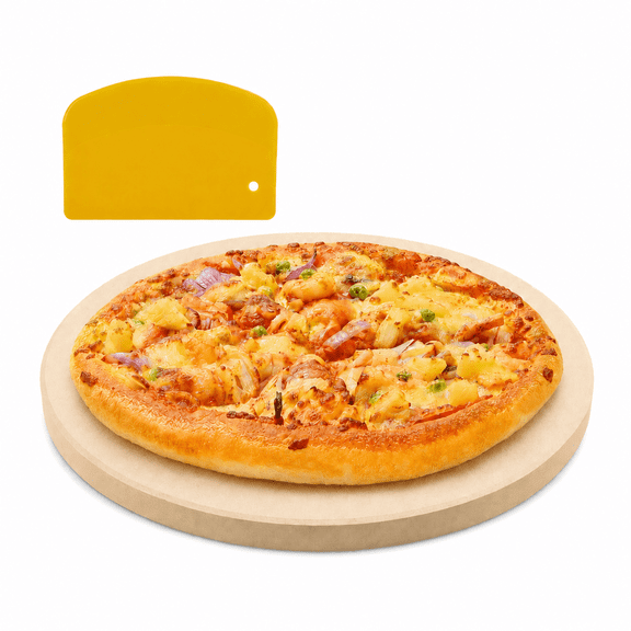 16 inch HUEPORIS Pizza Stone for Oven and Grill - Durable Round Cordierite Baking Stone