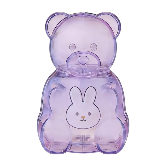 16 Inch Plastic Gummy Bear Containers - Clear Bear Shaped Container, Easter Rabbit Reusable Gift Box (Food-Safe) for Candy, Easter Gift for Kids, Party Favors & Festive Storage Display