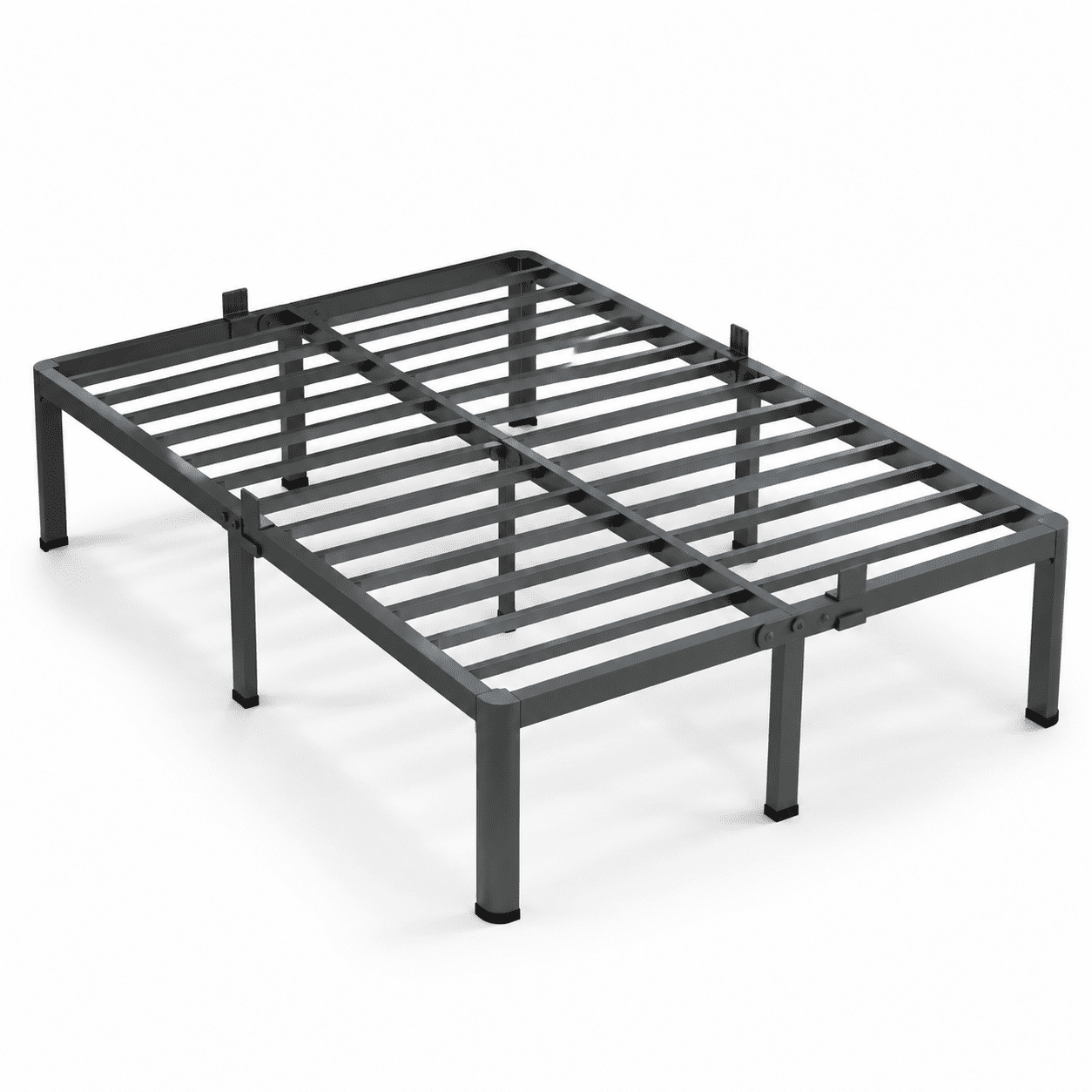 Corner Tech Pattern 16 Inch Queen Metal Bed Frame with Round Corner Safety Design - Walmart.com