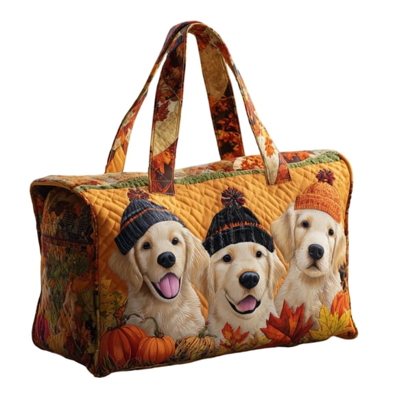 16 Inch Quilted Floral Animals Duffel Bag, Vintage Floral Animal Print Gym Bag, Professional Bohemian Travel Weekender, Aesthetic Hippie Style Carry-On for Women, Multicolored(C, 16*8*8 Inch)